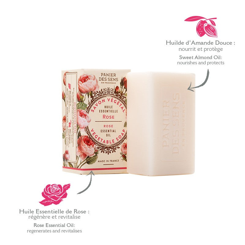 Savon solide végétal - Rose Envoûtante 150g