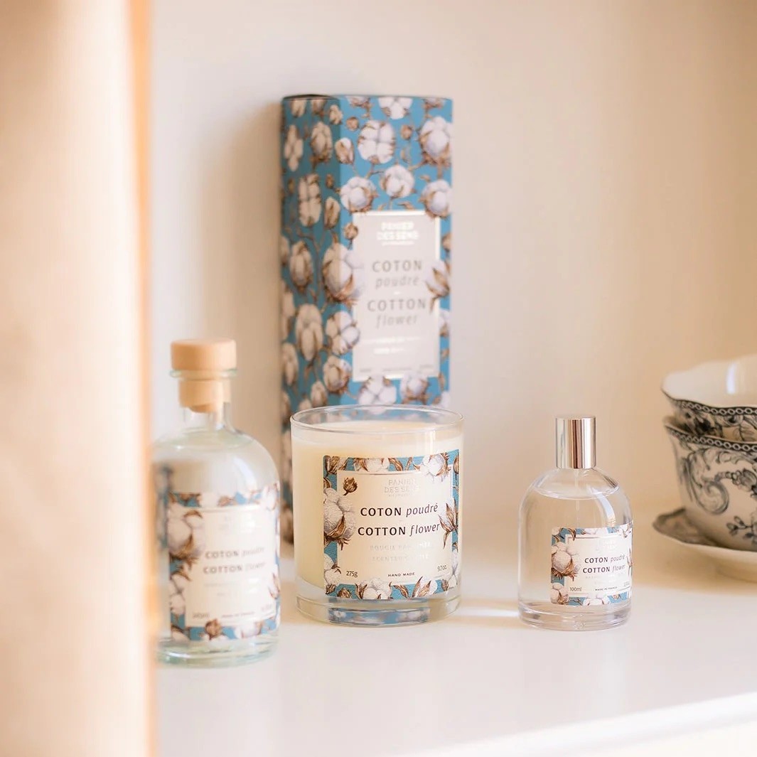 Bougie Parfumée Coton Poudré 275g