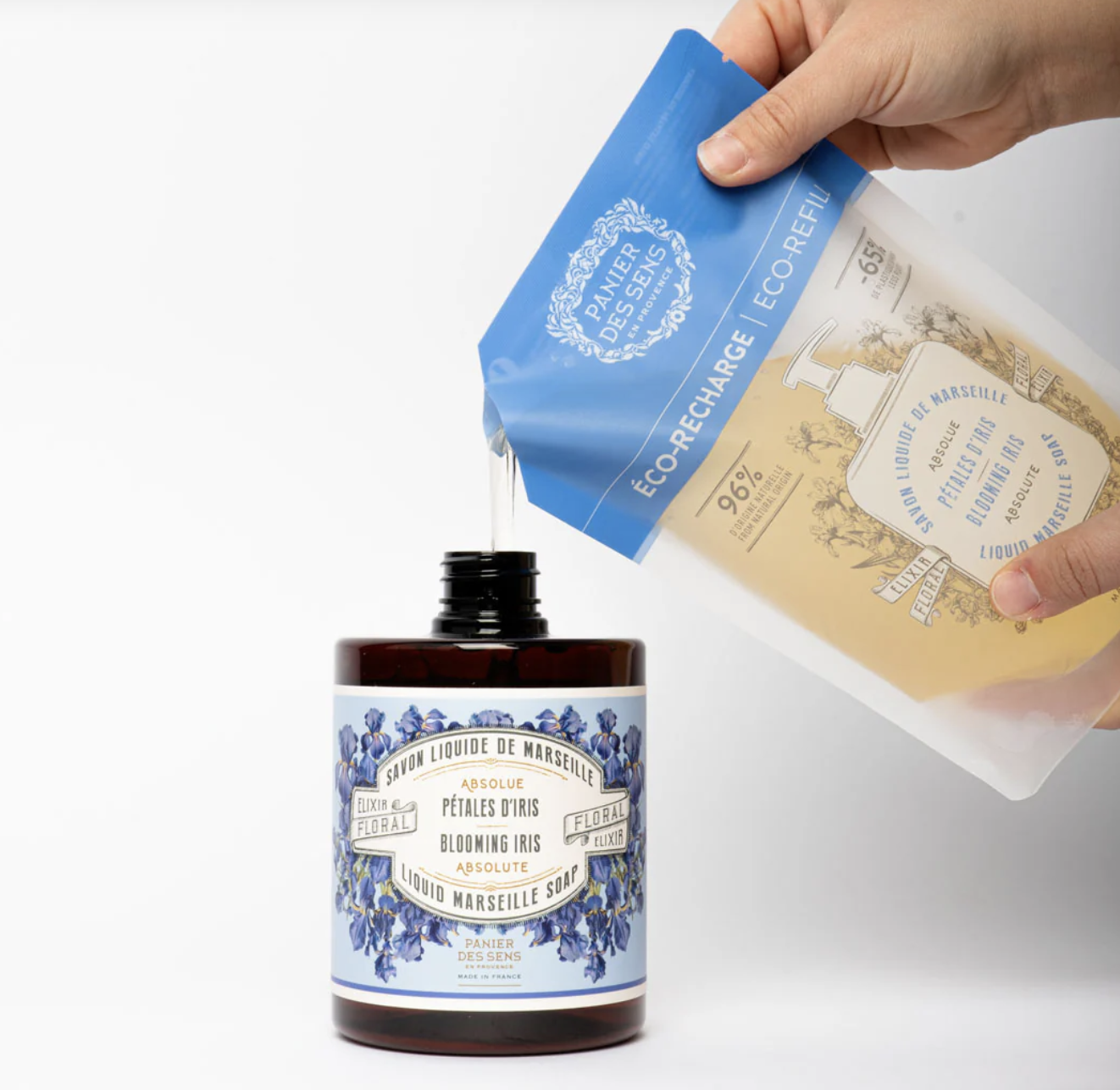 Recharge de savon liquide de Marseille - Pétales d'Iris 500ml