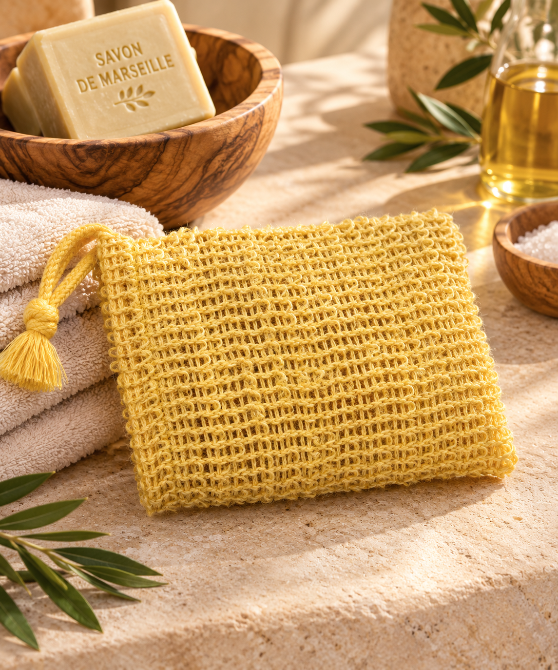 Yellow Sisal Exfoliating Soap Pouch