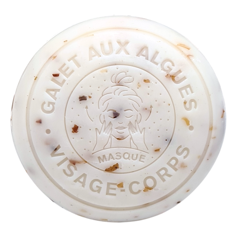 Galet de savon lait d'ânesse 110g aux algues
