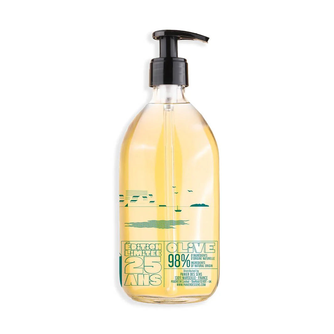Liquid Marseille soap in a glass bottle – Limited edition olive 500ml