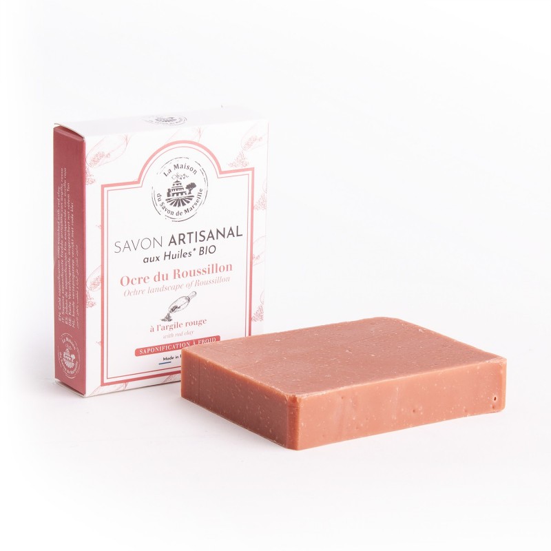 Savon saponifié à froid - Au curcuma & argile rouge - Krakra - 100g