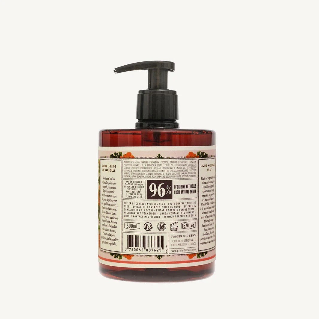 Savon liquide de Marseille - Géranium Rosat 500ml