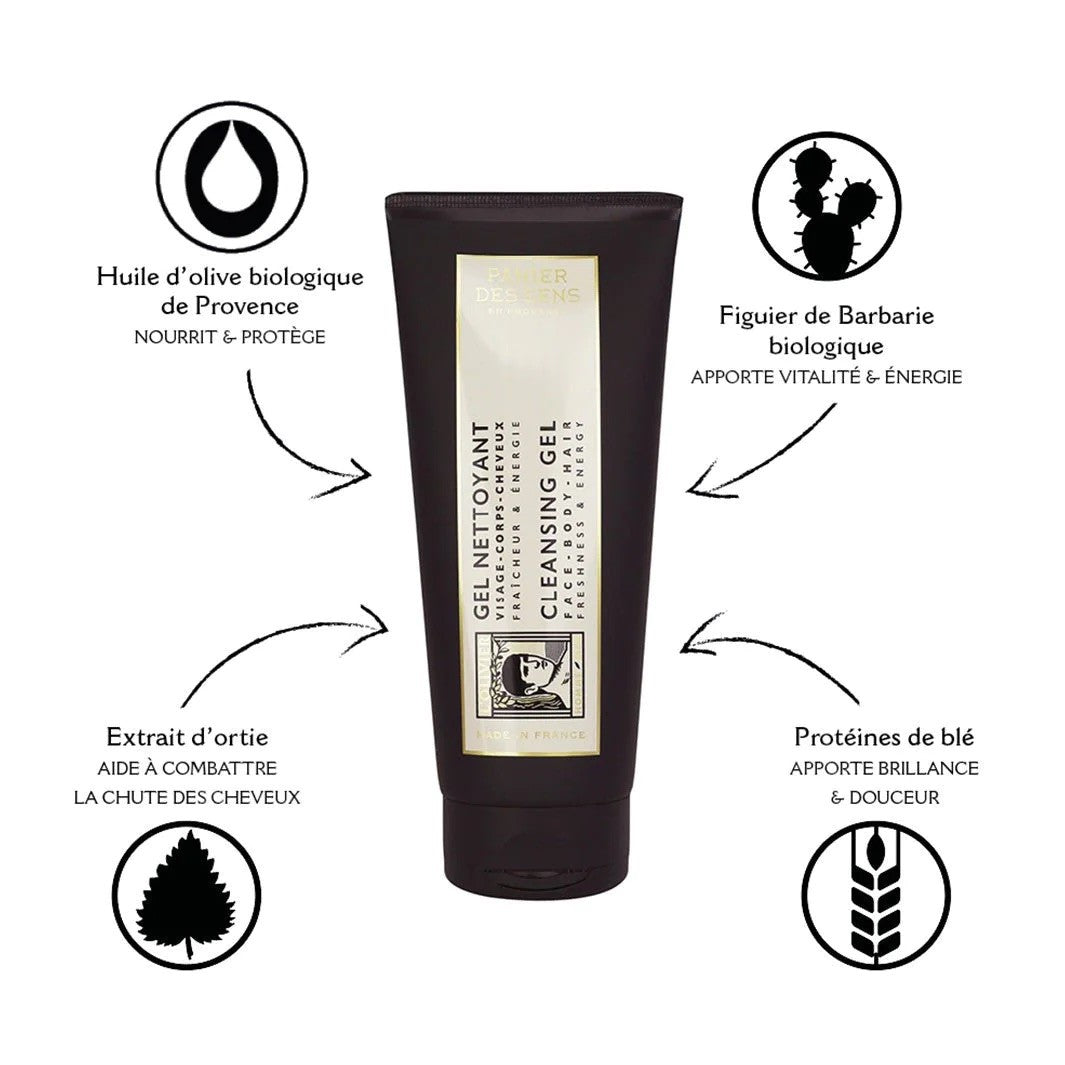 Gel nettoyant corps, visage et cheveux - Hydratation et Énergie