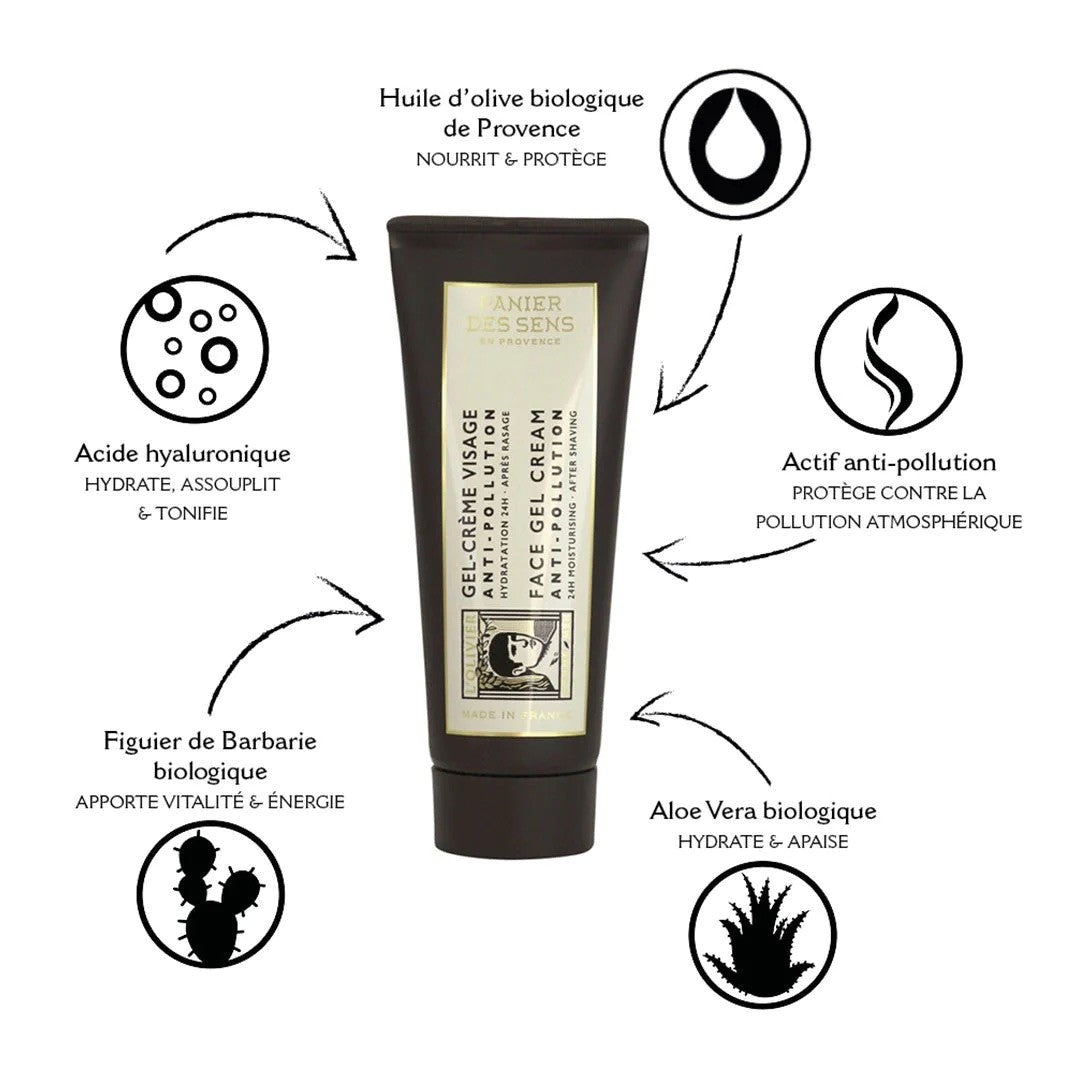 Gel-crème visage anti-pollution - Hydratation et Energie