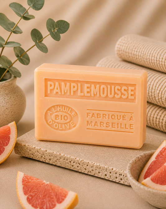 Savon à l'huile d'olive Bio parfumé au Pamplemousse 125g