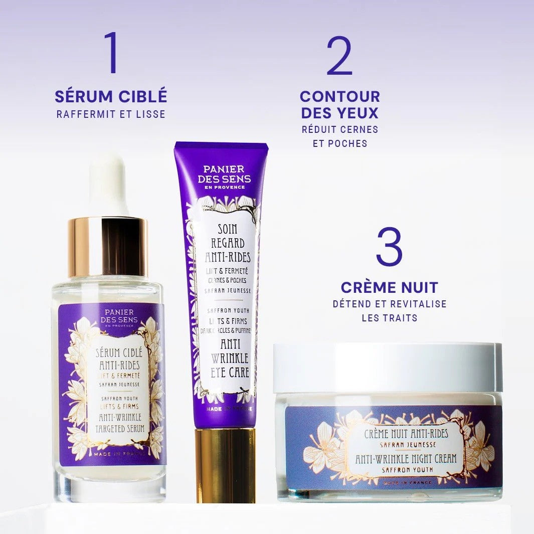Routine anti-âge nuit - Sérum + Soin contour des yeux + Crème nuit