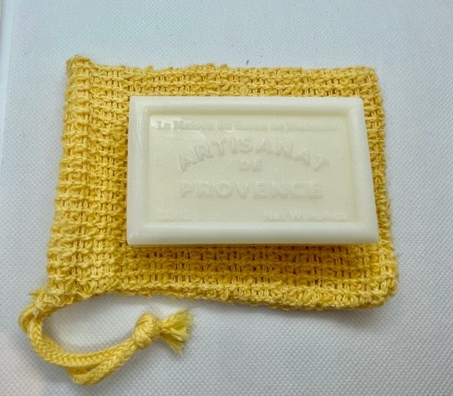 Sachet à Savon exfoliant en sisal Jaune