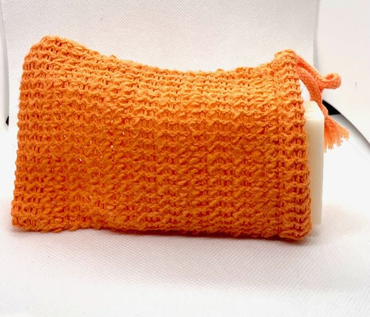 Sachet à Savon exfoliant en sisal Orange