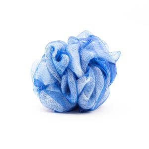 Blue Shower Pouf