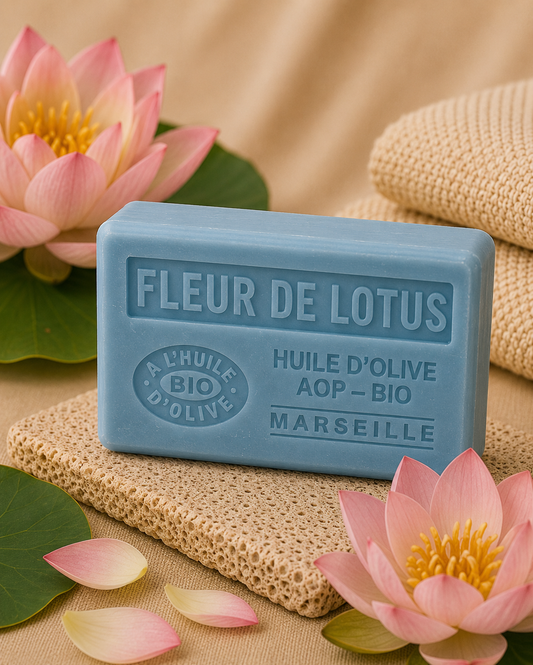 Savon à l'huile d'olive Bio parfumé à la Fleur de Lotus 125g