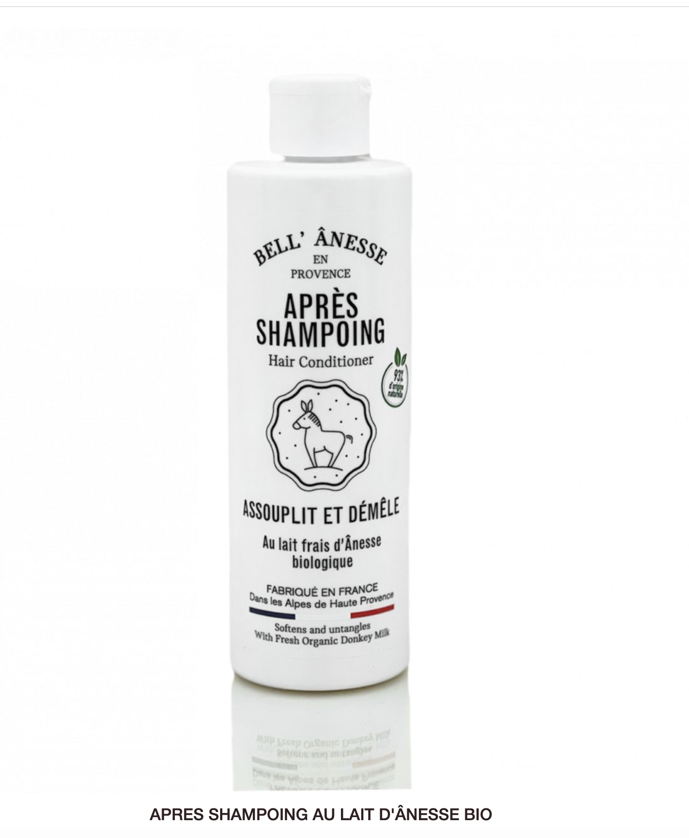 Après-Shampoing au lait d'ânesse 250ML
