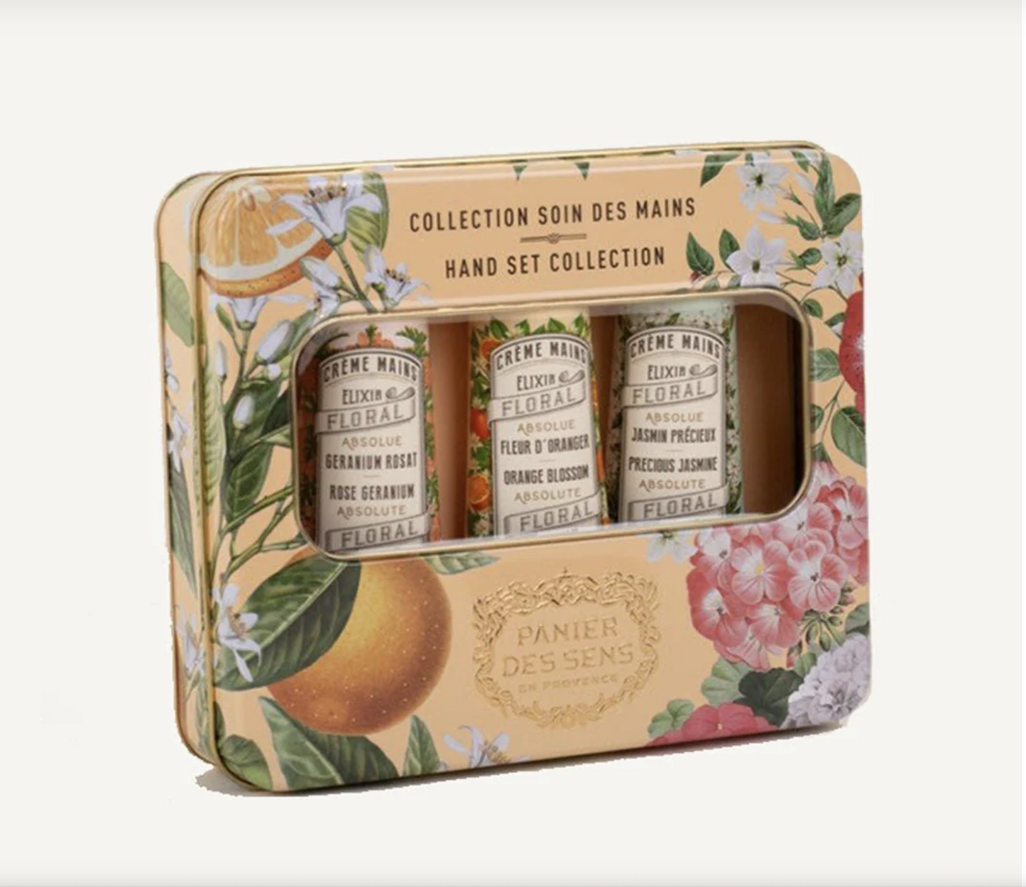 Coffret 3 crèmes mains aux absolues de parfum - Fleur d’Oranger, Géranium et Jasmin (3x30ML)
