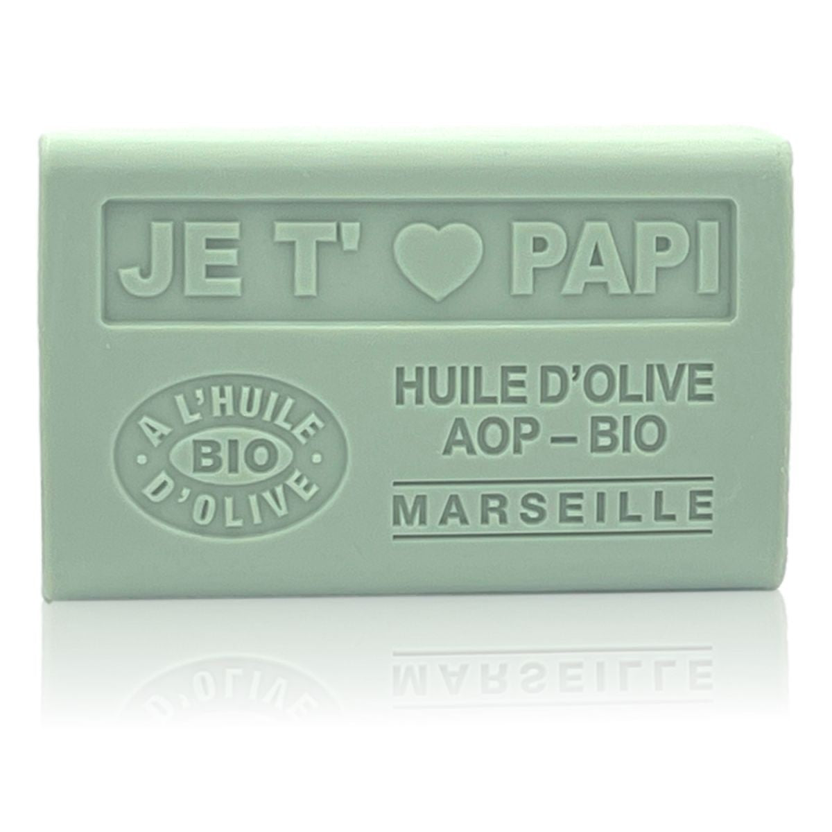 Savon à l'huile d'olive Bio parfumé JE T'❤️ PAPI 125g