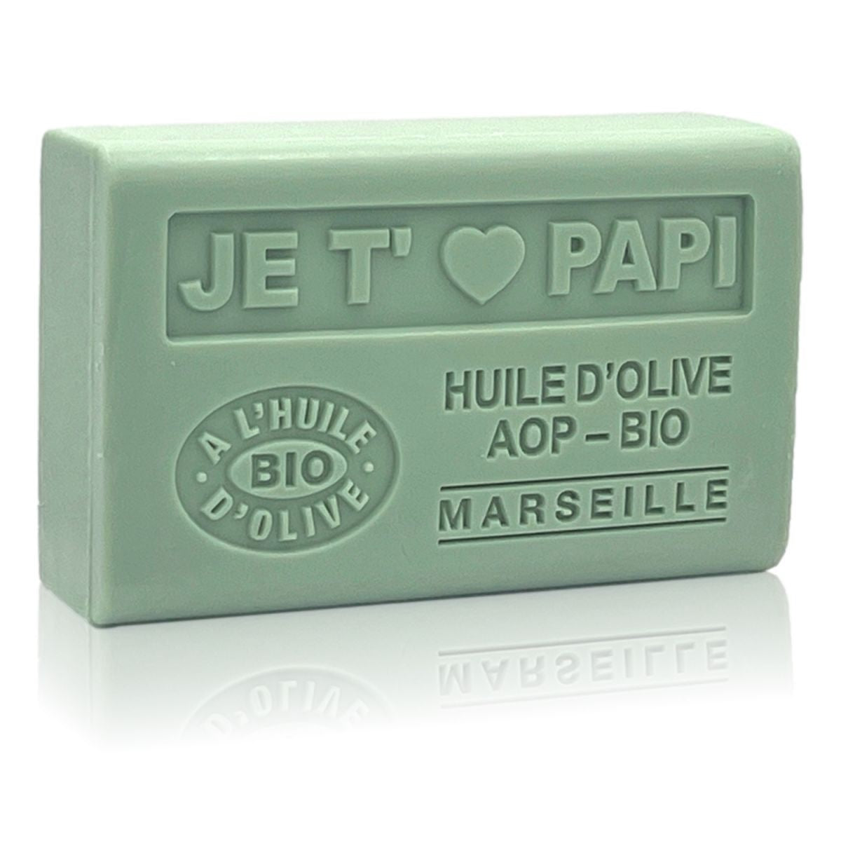 Savon à l'huile d'olive Bio parfumé JE T'❤️ PAPI 125g