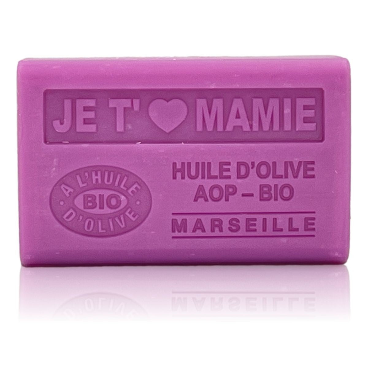 Savon à l'huile d'olive bio Bio parfumé JE T'❤️ MAMIE 125g