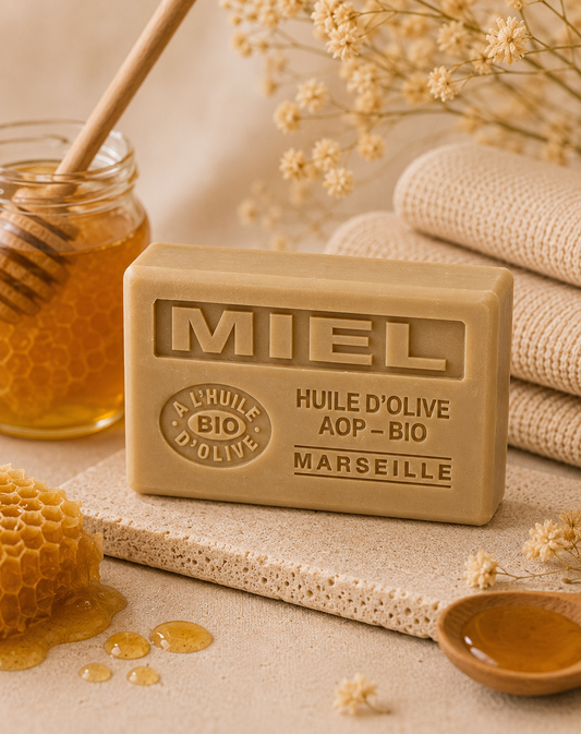Organic Olive Oil Soap scented with Honey 125g
