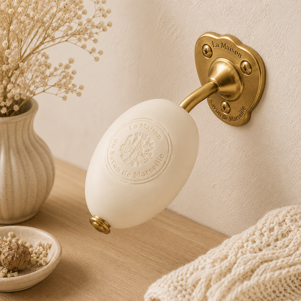 Porte Savon Mural en Laiton