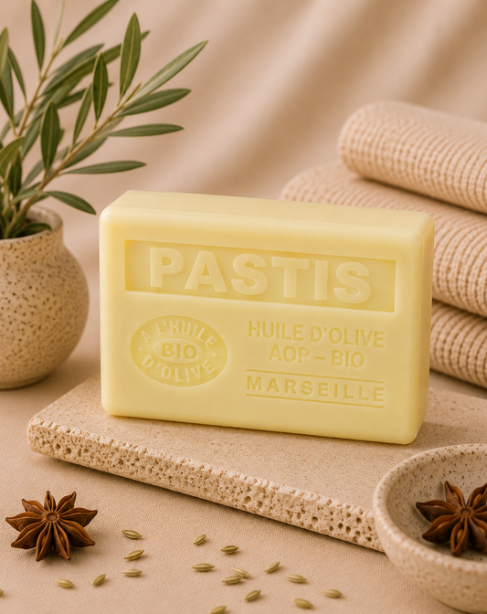 Savon à l'huile d'olive Bio parfumé au Pastis 125g