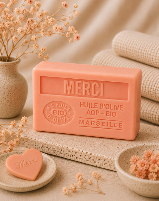 Organic Olive Oil Soap scented THANK YOU 125g
