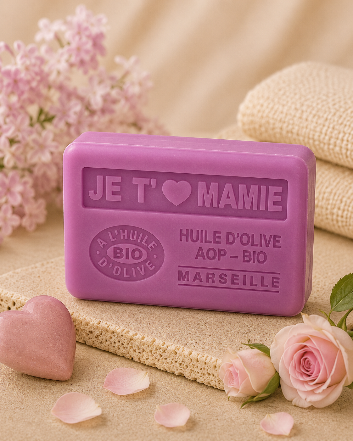 Organic Olive Oil Soap I ❤️ GRANDMA scented 125g