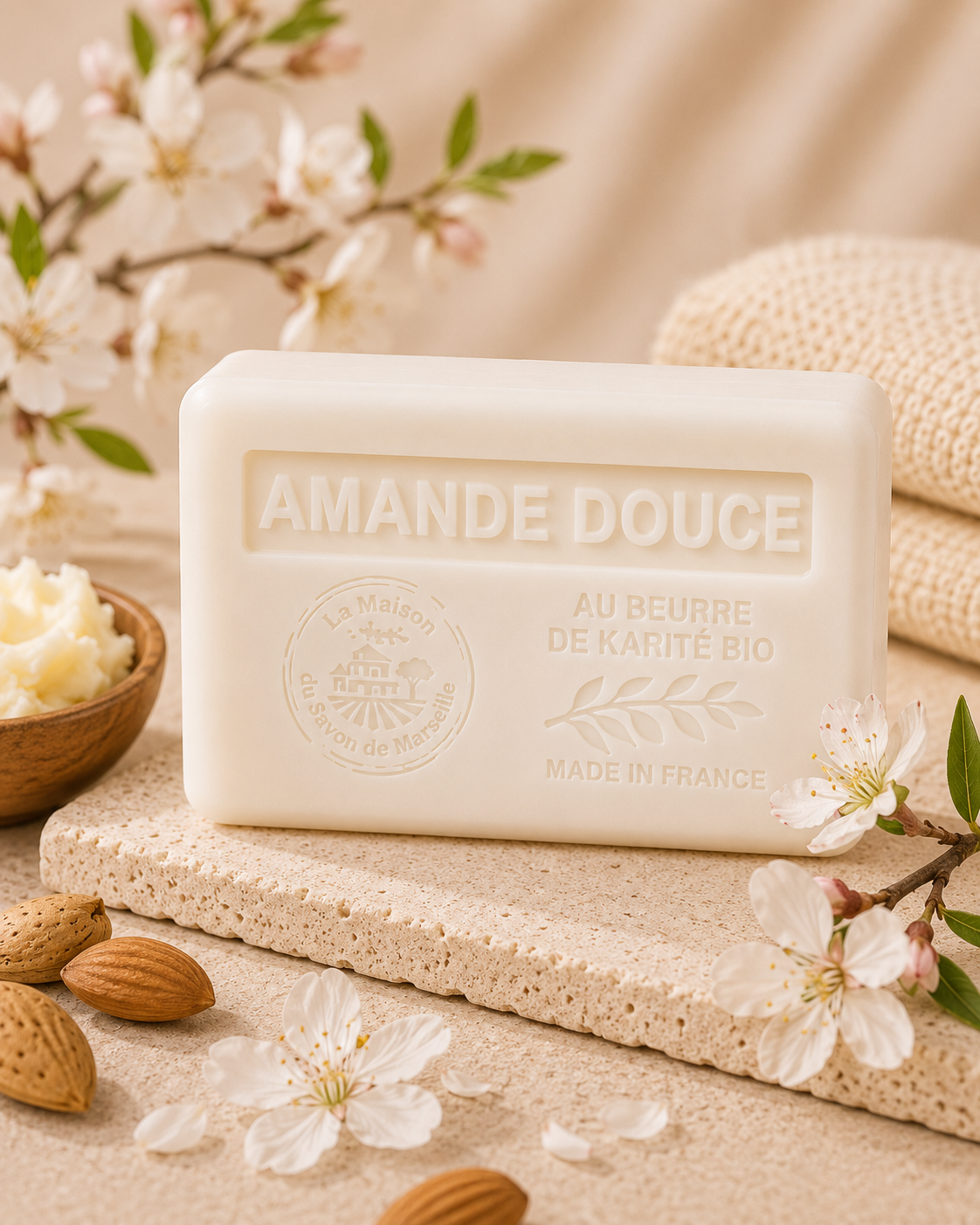 Sweet Almond Scented Soap 125g