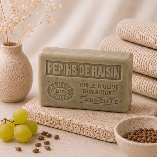Organic Olive Oil Soap scented with Grape Seed 125g