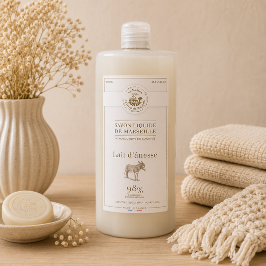 Savon liquide de Marseille au lait d'Anesse 1l