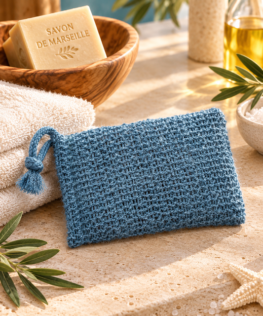 Blue Sisal Exfoliating Soap Pouch