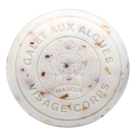 Galet de savon lait d'ânesse 110g aux algues