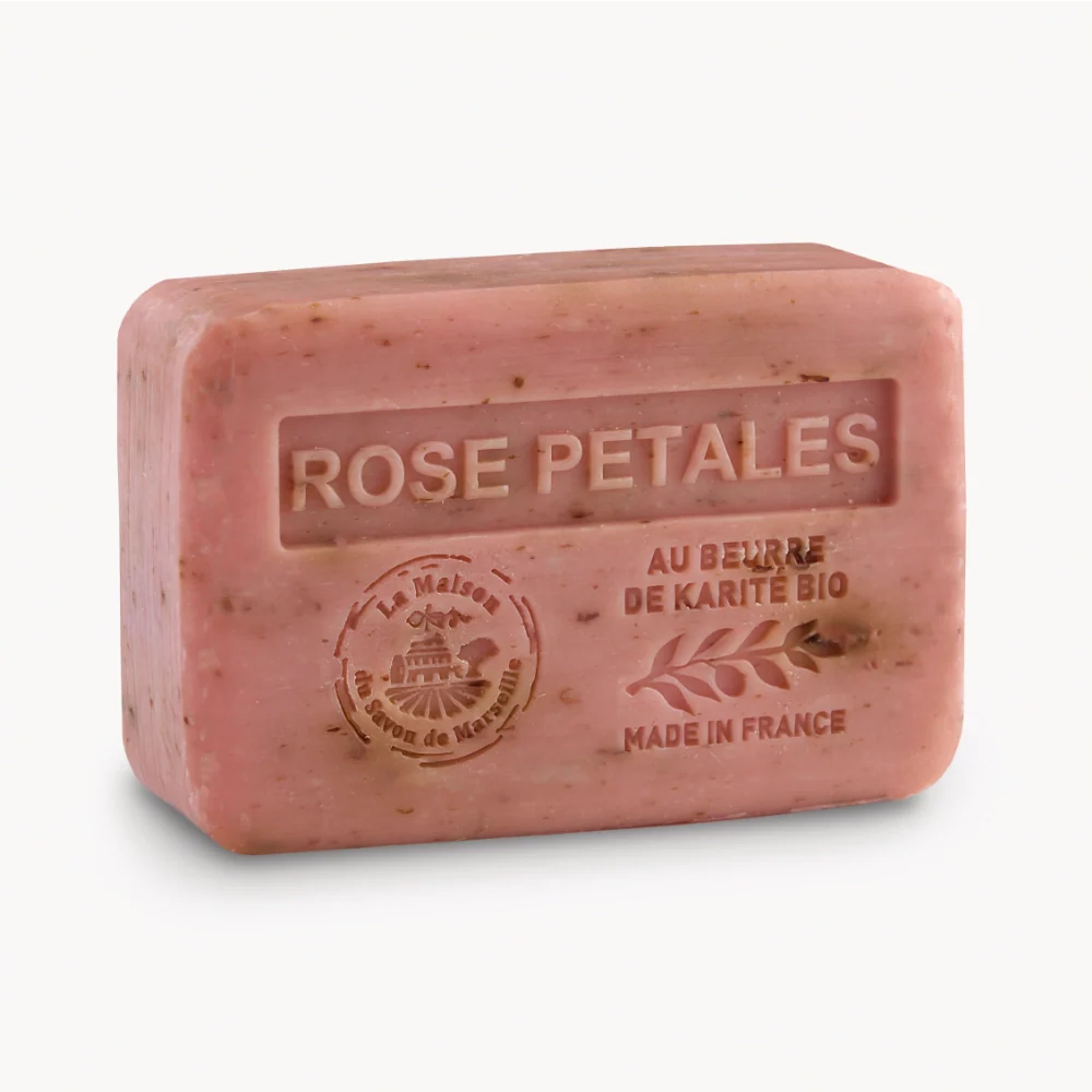 Savon solide parfumé à la Rose – Au beurre de karité bio 250g