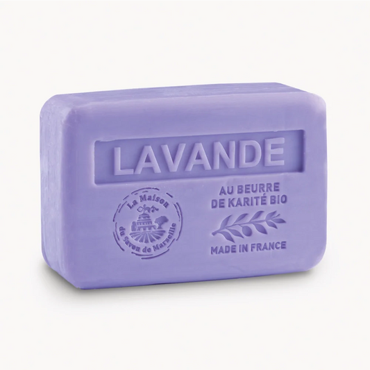 Savon solide parfumé à la lavande – Au beurre de karité bio 250g
