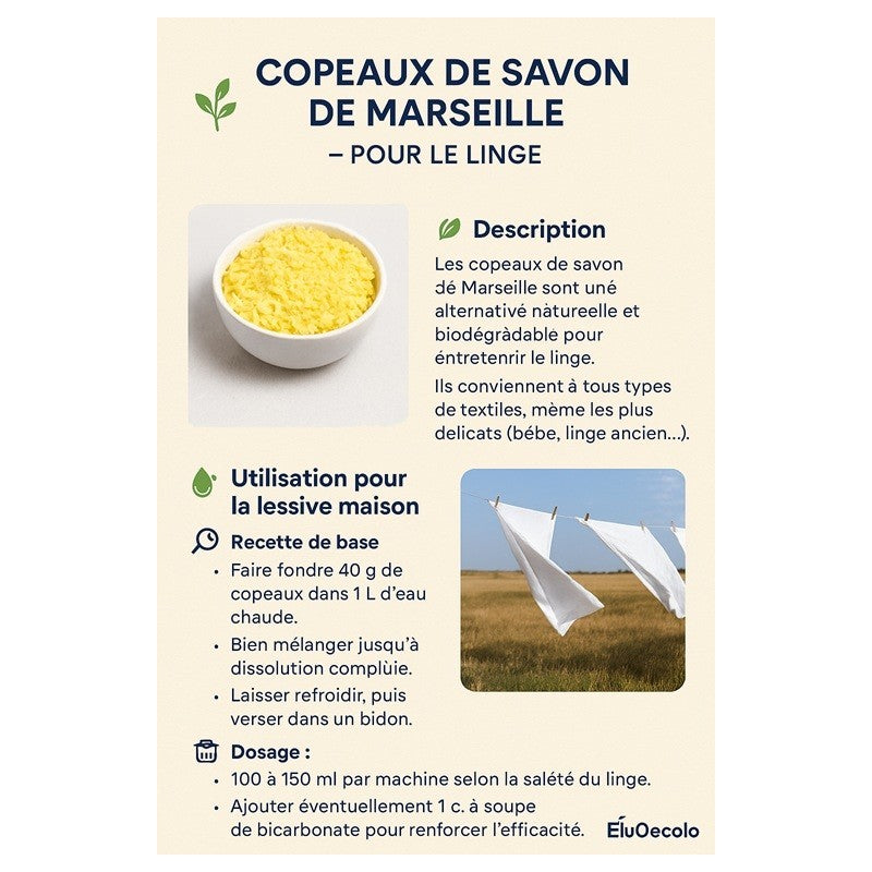 150g de copeaux de Savon de Marseille à l'huile Végétale