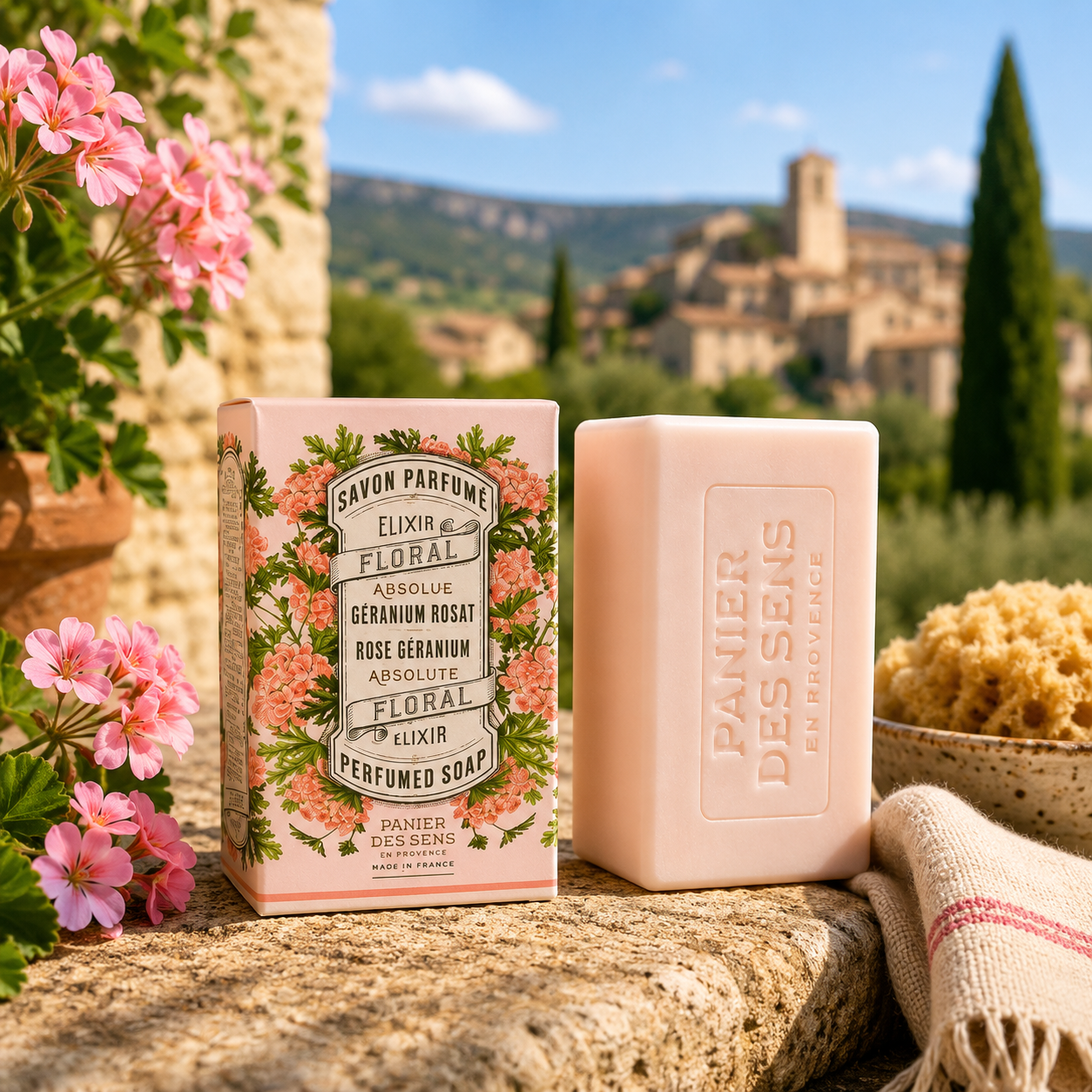 Solid perfumed soap - Rose Geranium 150g