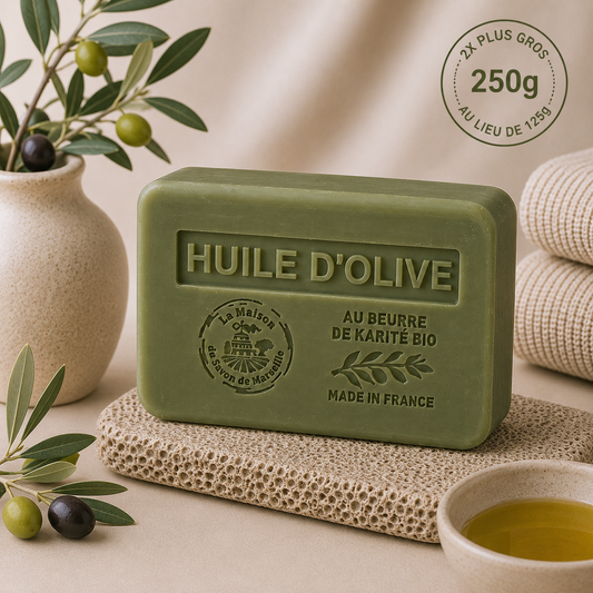 Solid soap with olive oil - With organic shea butter 250g