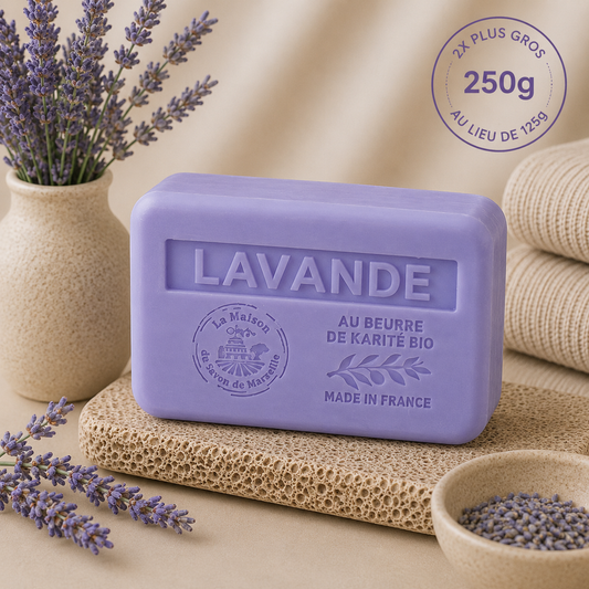 Rose-scented bar soap – With organic shea butter 250g