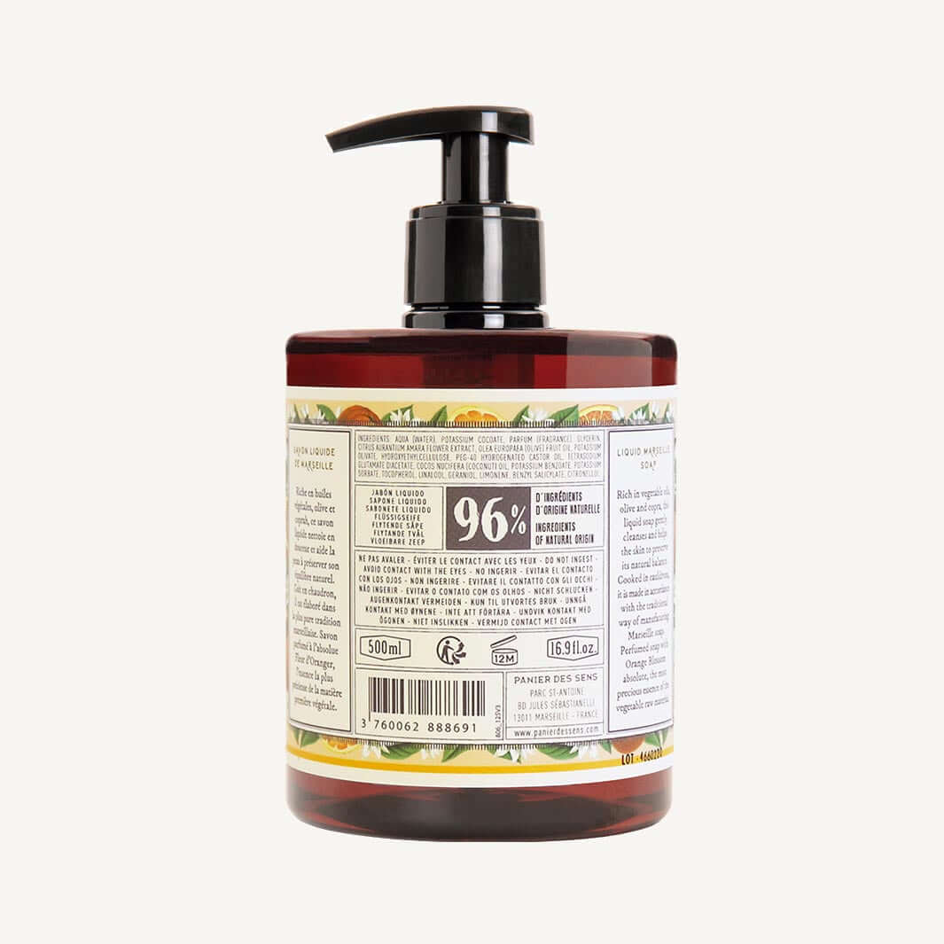 Savon liquide de Marseille - Fleur d'Oranger 500ml