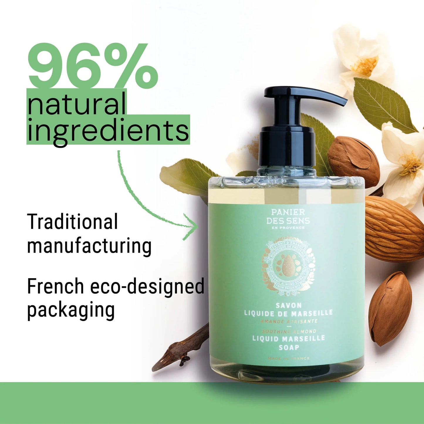 Savon liquide de Marseille - Amande apaisante 500ml