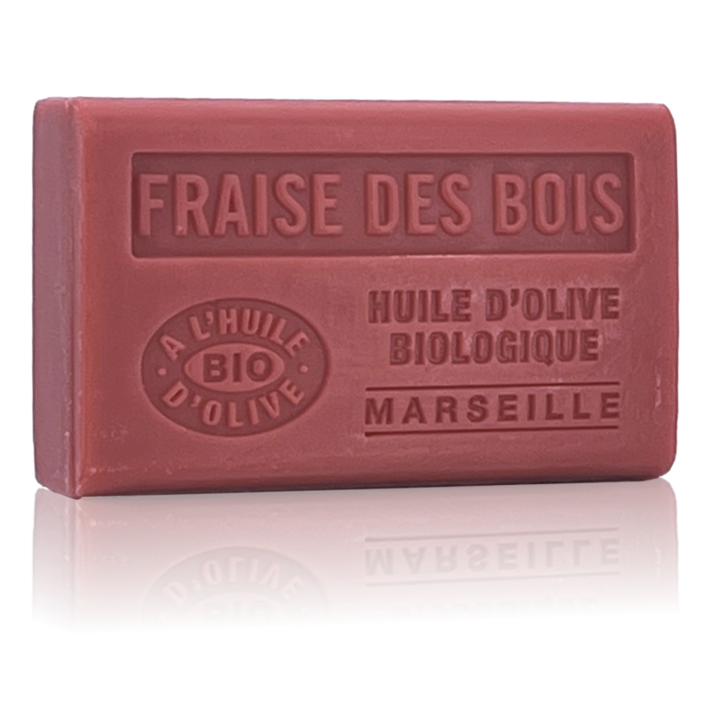 Savon à l'huile d'olive Bio parfumé à la Fraise des Bois 125g