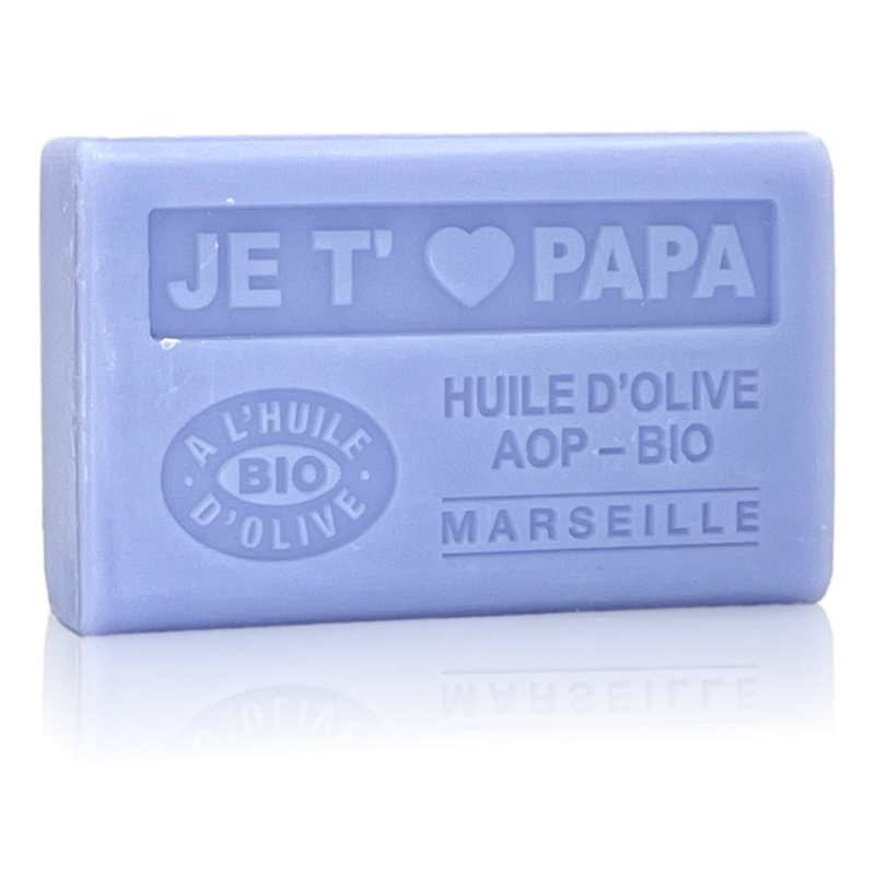 Savon à l'huile d'olive Bio parfumé JE T'❤️ PAPA 125g